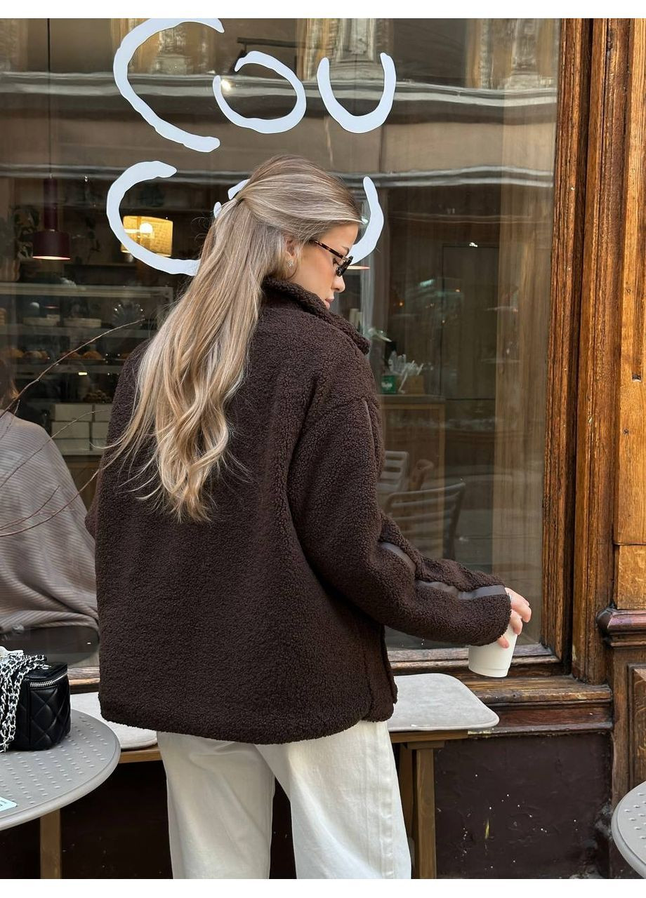 Шубка трендова хутро баранчик,підклад стьобаний 100 синтепон,оверсайз Україна (366962334)