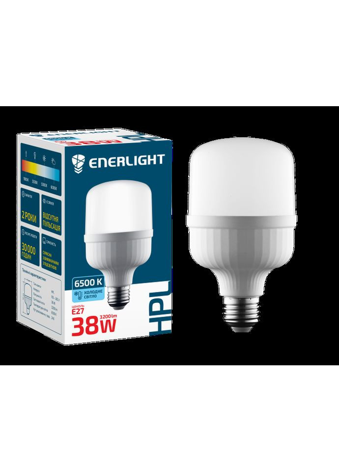 Светодиодная лампа HPL 38Вт 6500K E27 Enerlight (370779387)