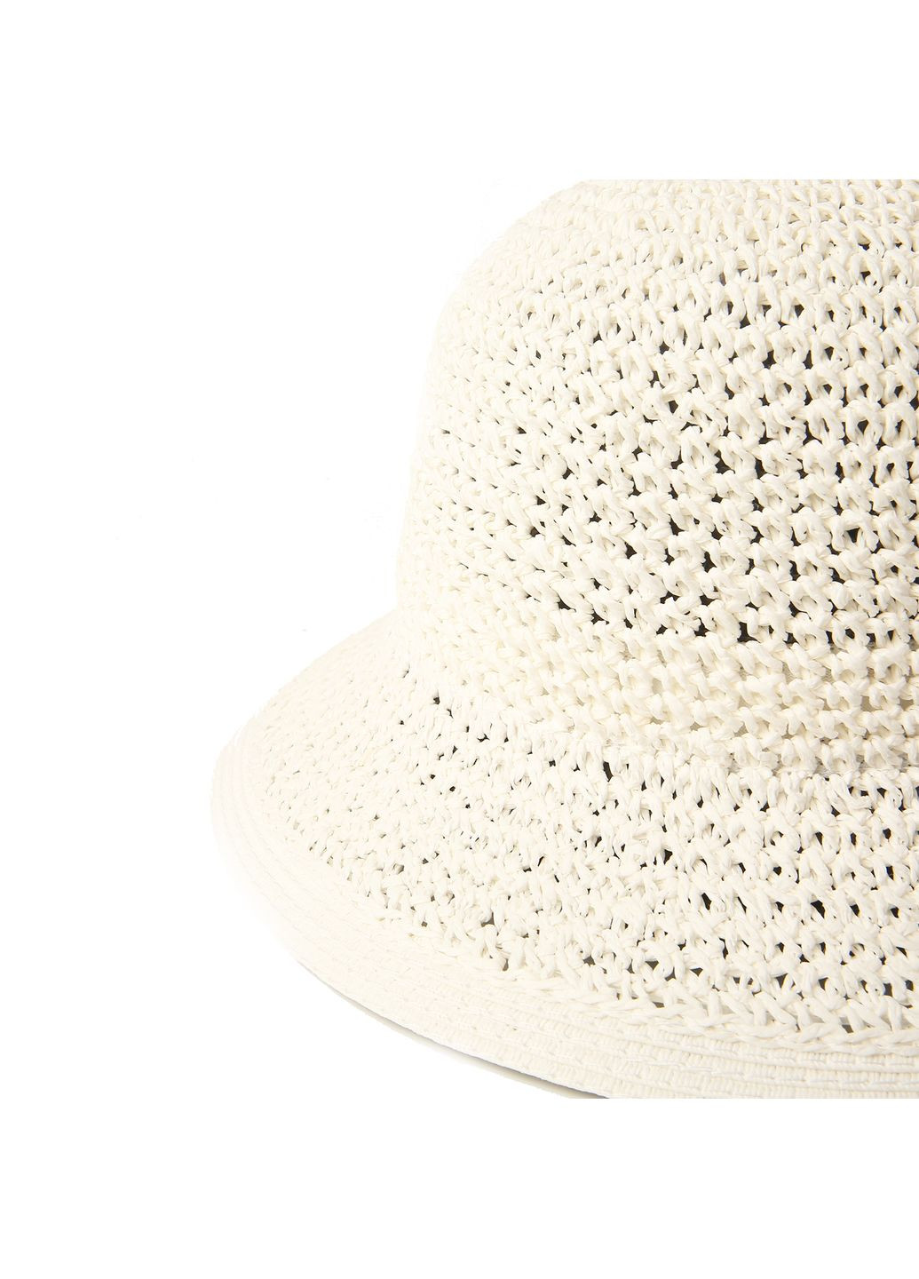 Шляпа с маленькими полями женская бумага белая CORA LuckyLOOK 376-459 (289478366)