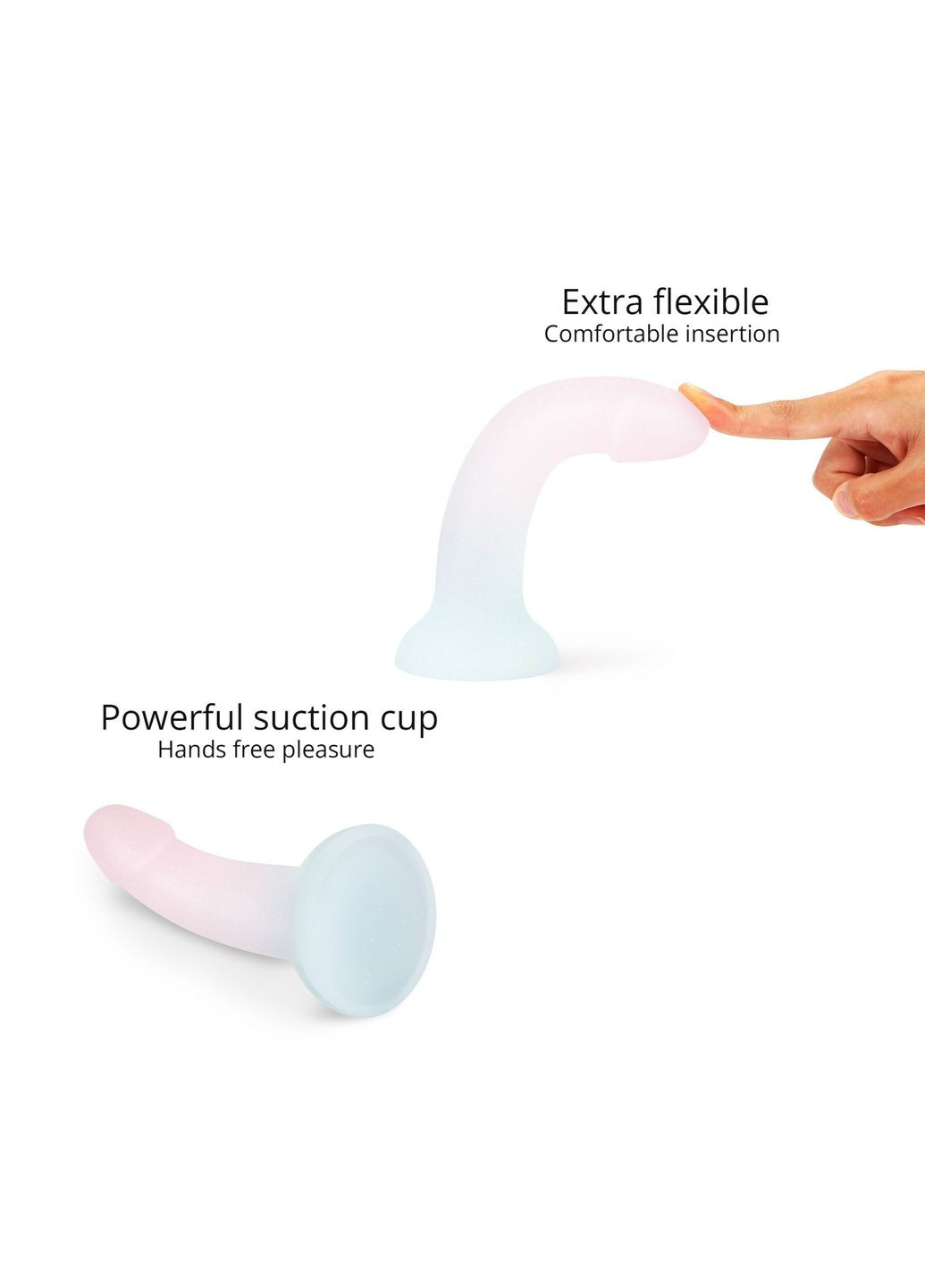 Дилдо з градієнтом та блискітками Dildolls - Galactica, ультрам’який - CherryLove Love To Love (332209269)