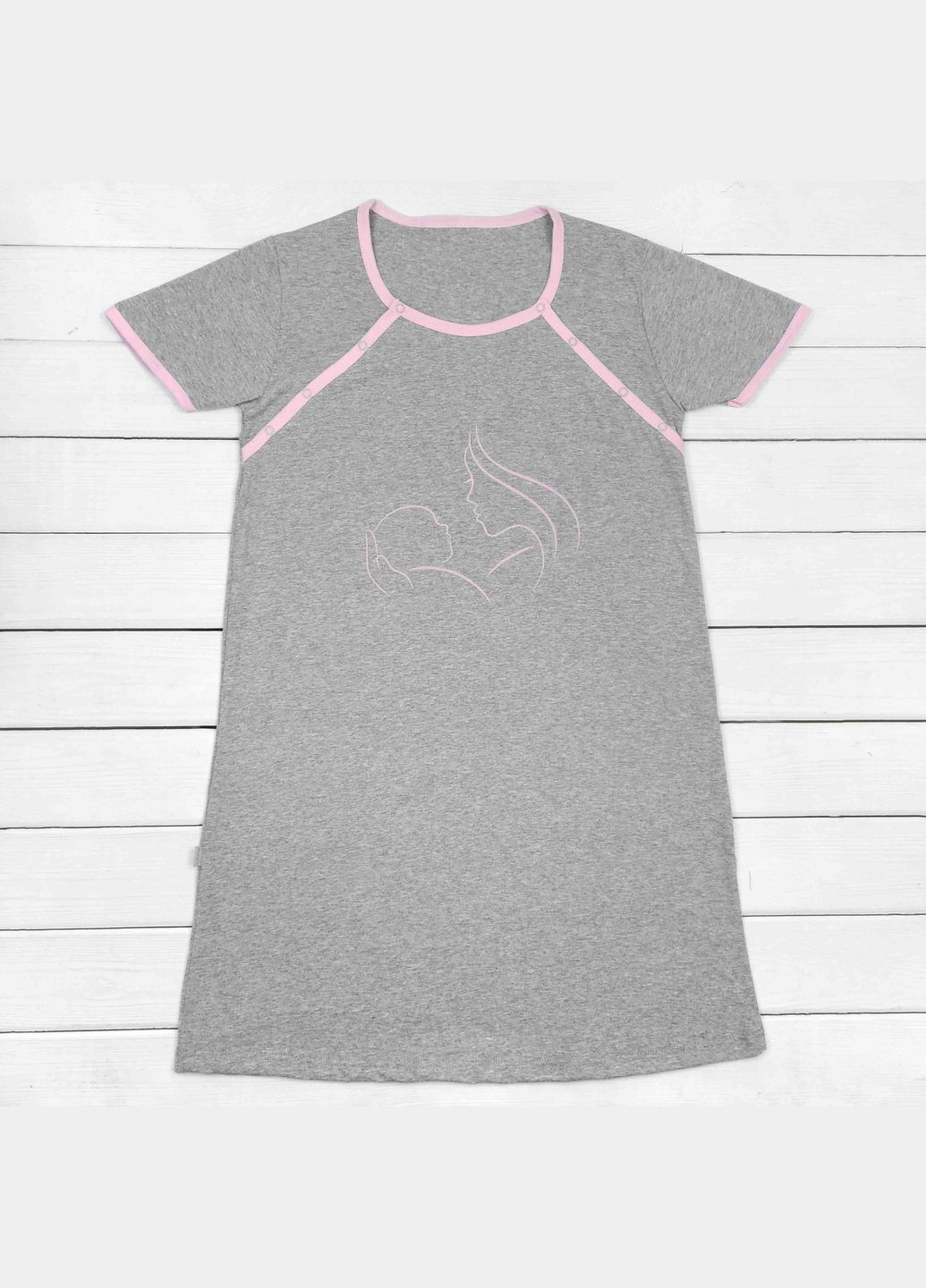 Женская сорочка с кнопками для кормления Dexter`s mom l розовый dexter's (279760756)