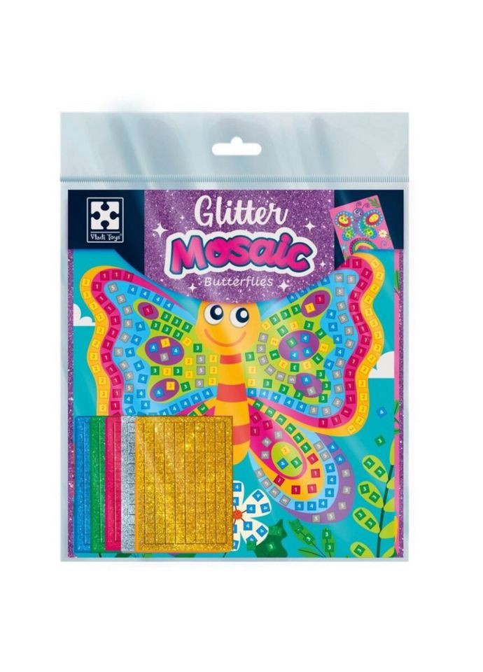 Набор для творчества с блестящей мозаикой "Бабочки" VT4511-15 Vladi toys (317308867)