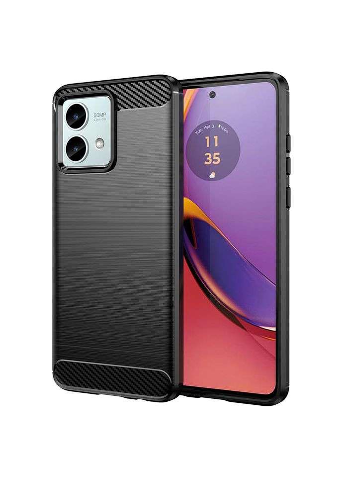 Чохол Carbon Fiber для Motorola Moto G84 Black Lenuo (366017482)