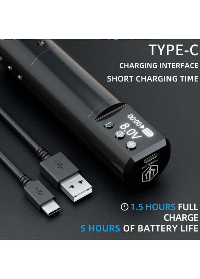 Суперкомплекс набір для тату майстра, машинку для тату TU25 + картриджі + фарби + сумка POSEIDON (369936544)