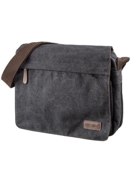 Сумка портфель через плечо для мужчин текстильная для документов А4 с отделением для ноутбука Черный 40545 Vintage (361432904)