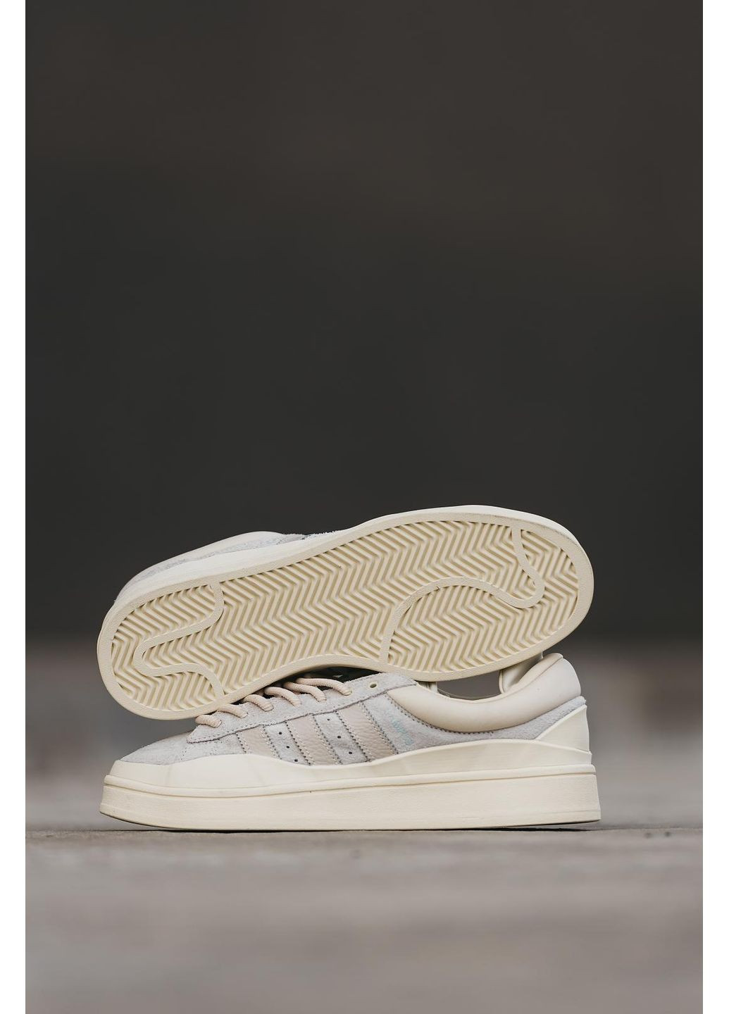 Бежеві Осінні кросівки чоловічі adidas campus x bad banny beige адідас кампус No Brand
