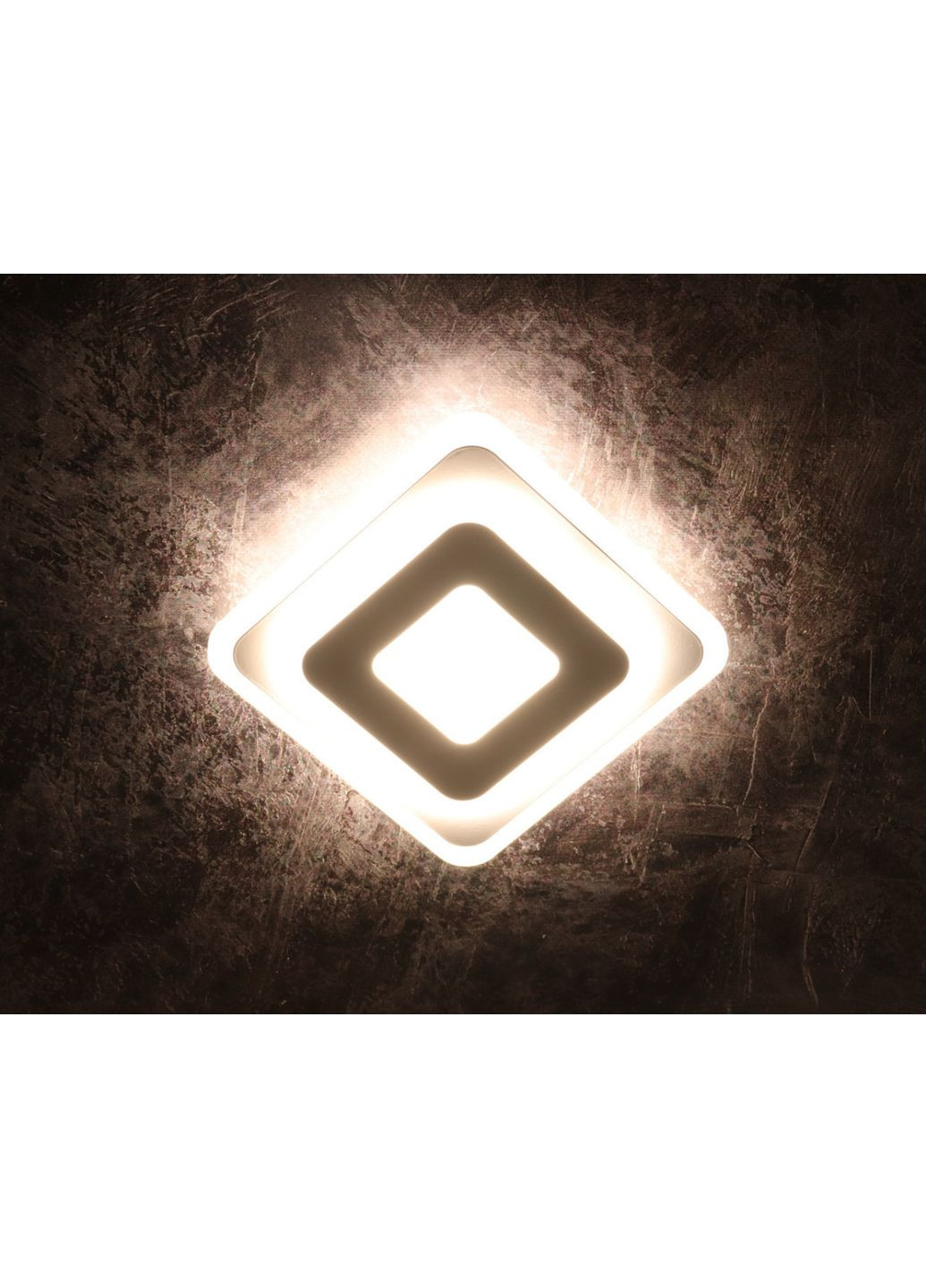 Сучасний квадратний світильник стельовий LED для кімнати кухні ванної 26131 Білий 4х20х20 см. Sunnysky (372295626)