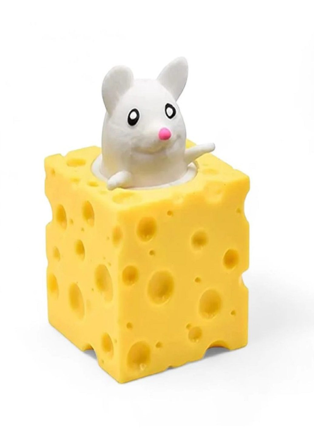 Игрушка-антистресс сжималка Мышка в сыре Белая VTech (314694018)