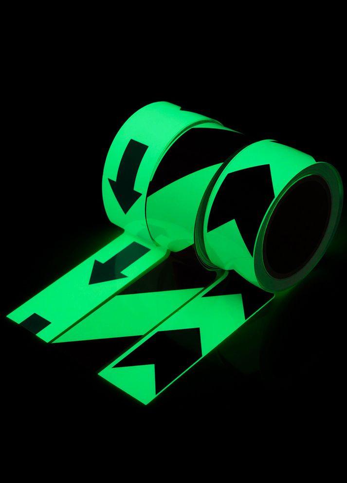 Люмінесцентна сигнальна клейка стрічка HF 5 см*10 м (V-стрілка) Losso (327041607)