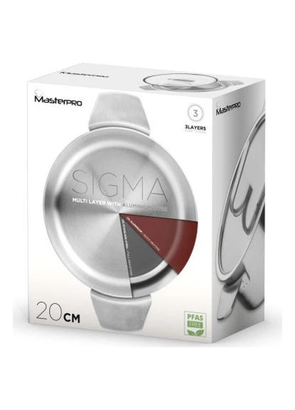 Кастрюля Sigma, с крышкой 2.9 л (BGMP-1665-MM) Masterpro (395404259)