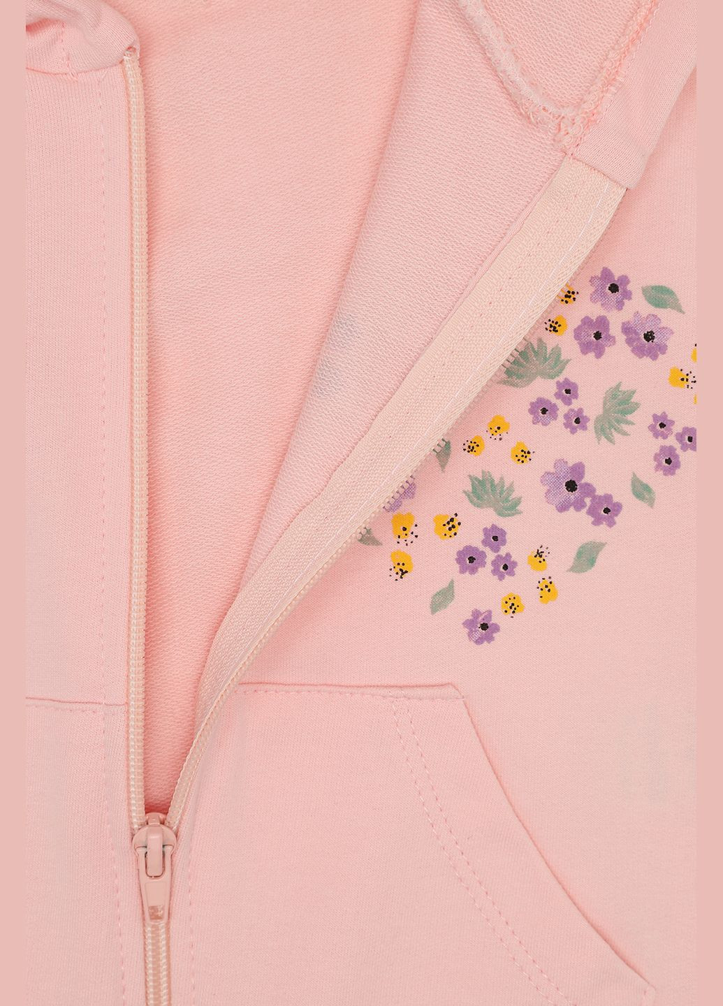 Толстовка на молнии для девочки цвет светло-розовый CB-00271947 Yuki (325813900)