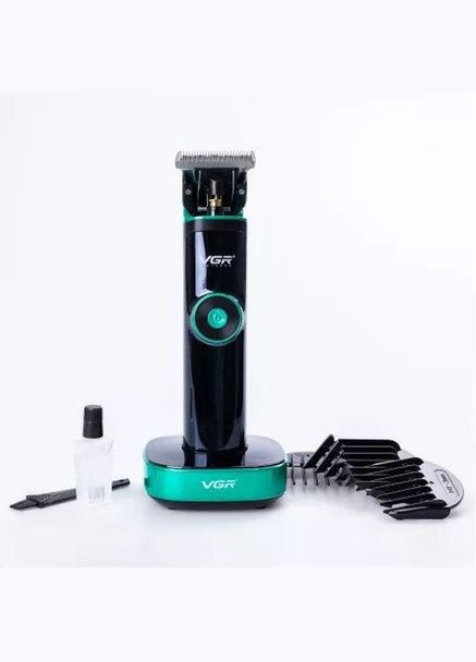 Универсальная машинка триммер для стрижки волос V-671 аккумуляторный с набором насадок и LED дисплеем VGR (364666020)