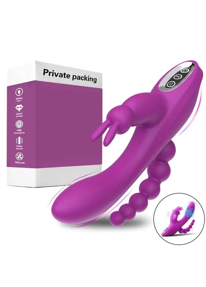 Фалоимитатор для точки G, вибратор-кролик с двойной вибрацией, выполненный из силикона. No Brand (303933730)