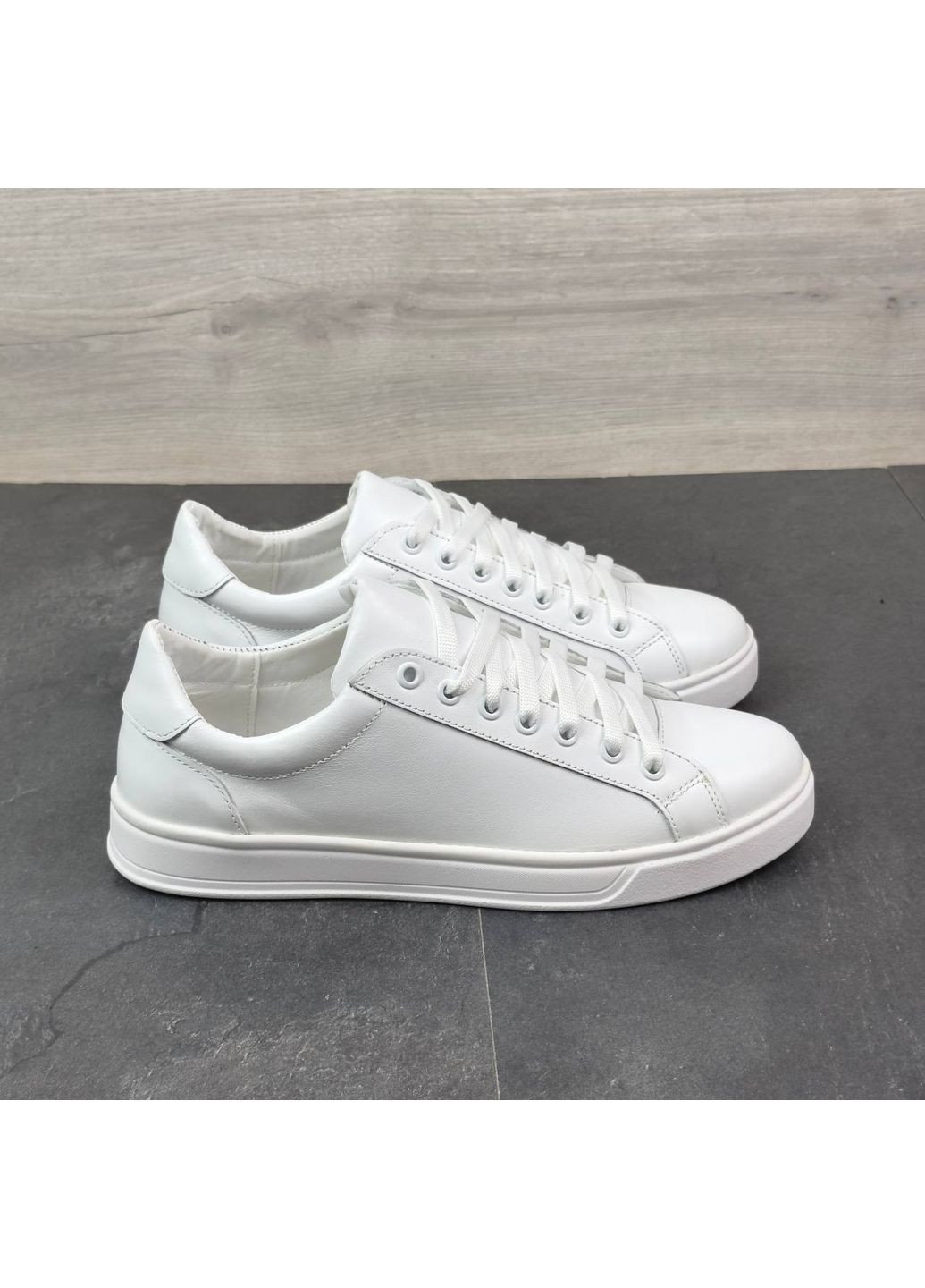 Белые кеды натуральная кожа осень-весна Україна