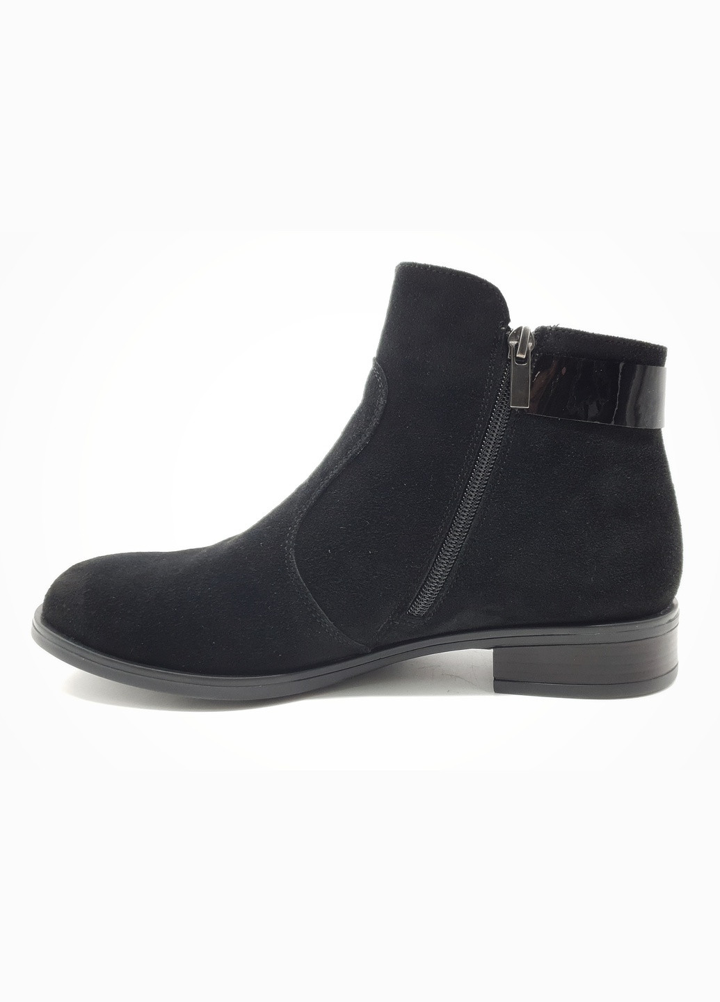 Осенние женские ботинки черные замшевые fs-17-20 24 см (р) Foot Step