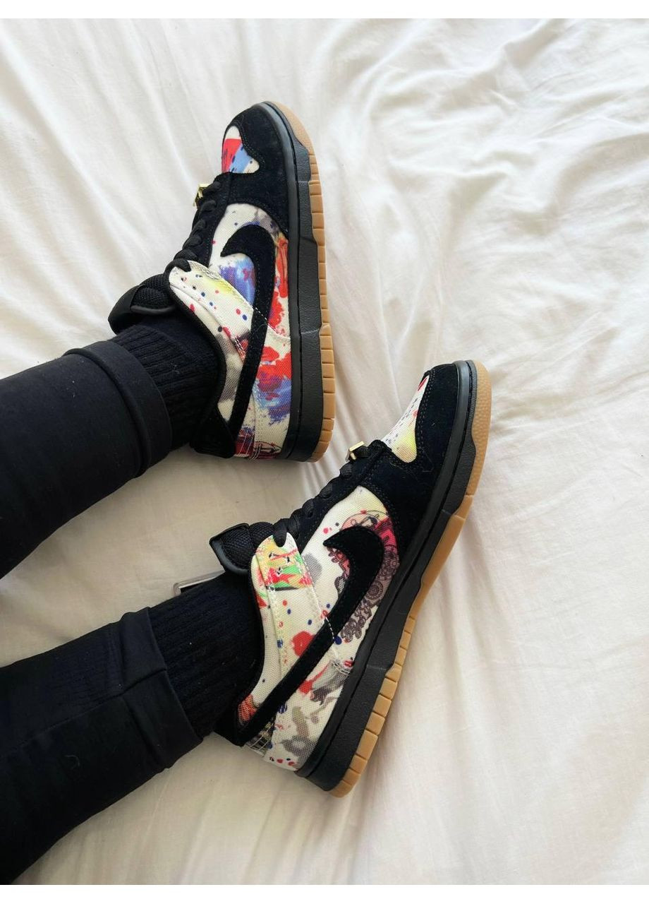КРОСІВКИ ЖІНОЧІ NIKE SB DUNK LOW SUPREME RAMMELLZEE НАЙК СБ ДАНК No Brand чорні демісезони (368856042)
