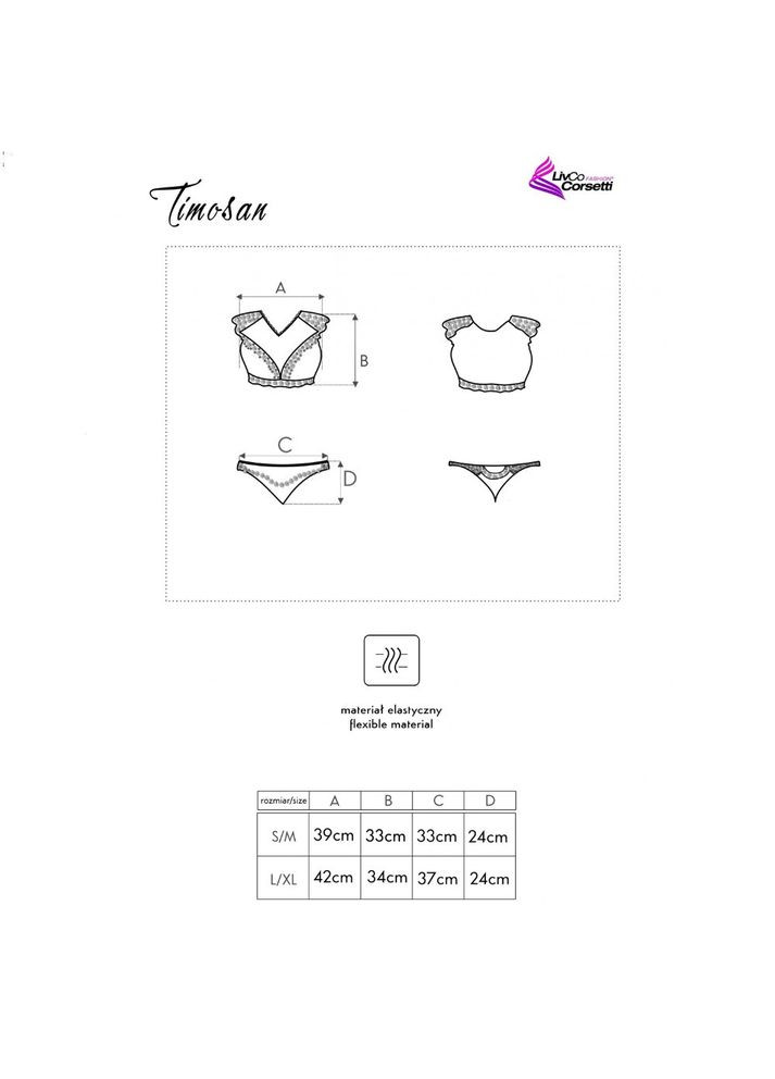 Черный демисезонный соблазнительный комплект белья "timosan" s/m Livia Corsetti