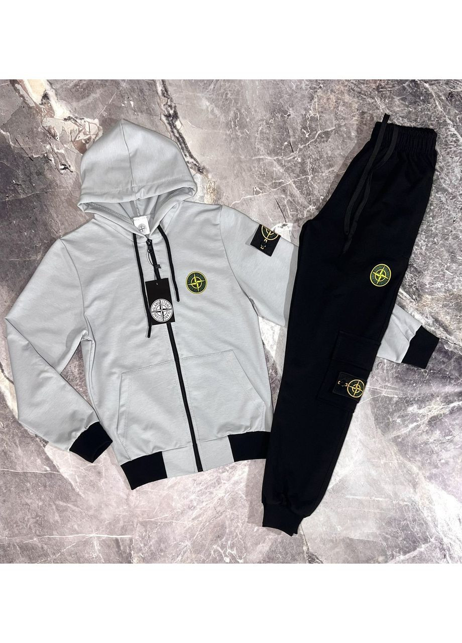 Спортивні костюми Stone Island — Купити спортивний костюм для підлітка Stone Island ✨ 36 (140), Сірий No Brand (357435546)