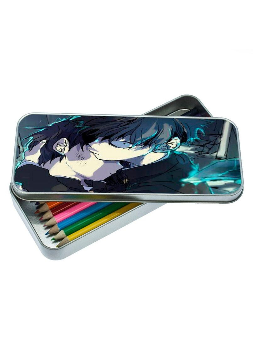 Пенал школьный для мальчика и девочки металлический Моб Психо #013 7*18 см Silver No Brand (309158914)