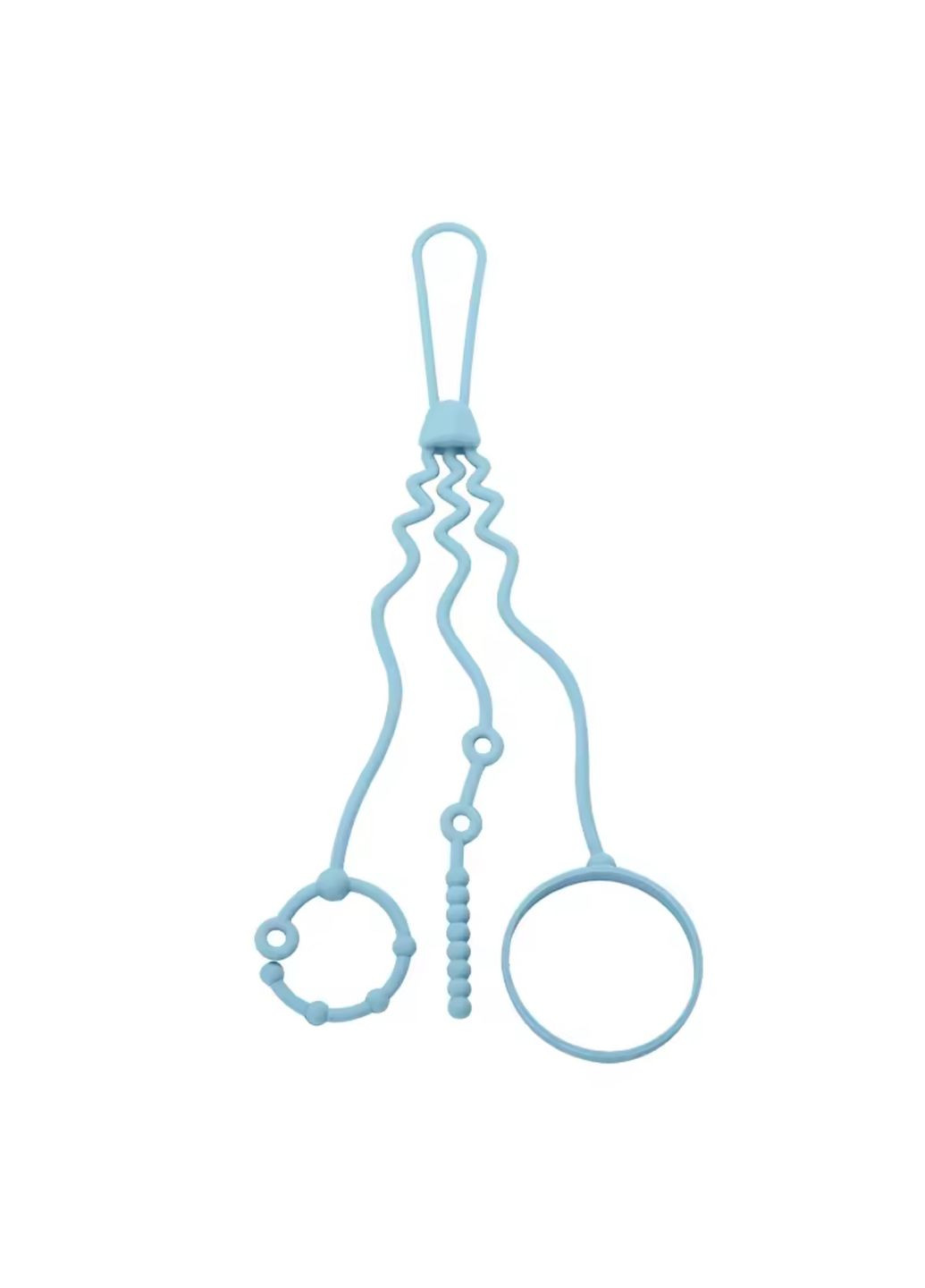 Силиконовый держатель-стропа для бутылочки, пустышки, игрушек+клипса в комплекте No Brand (361248452)