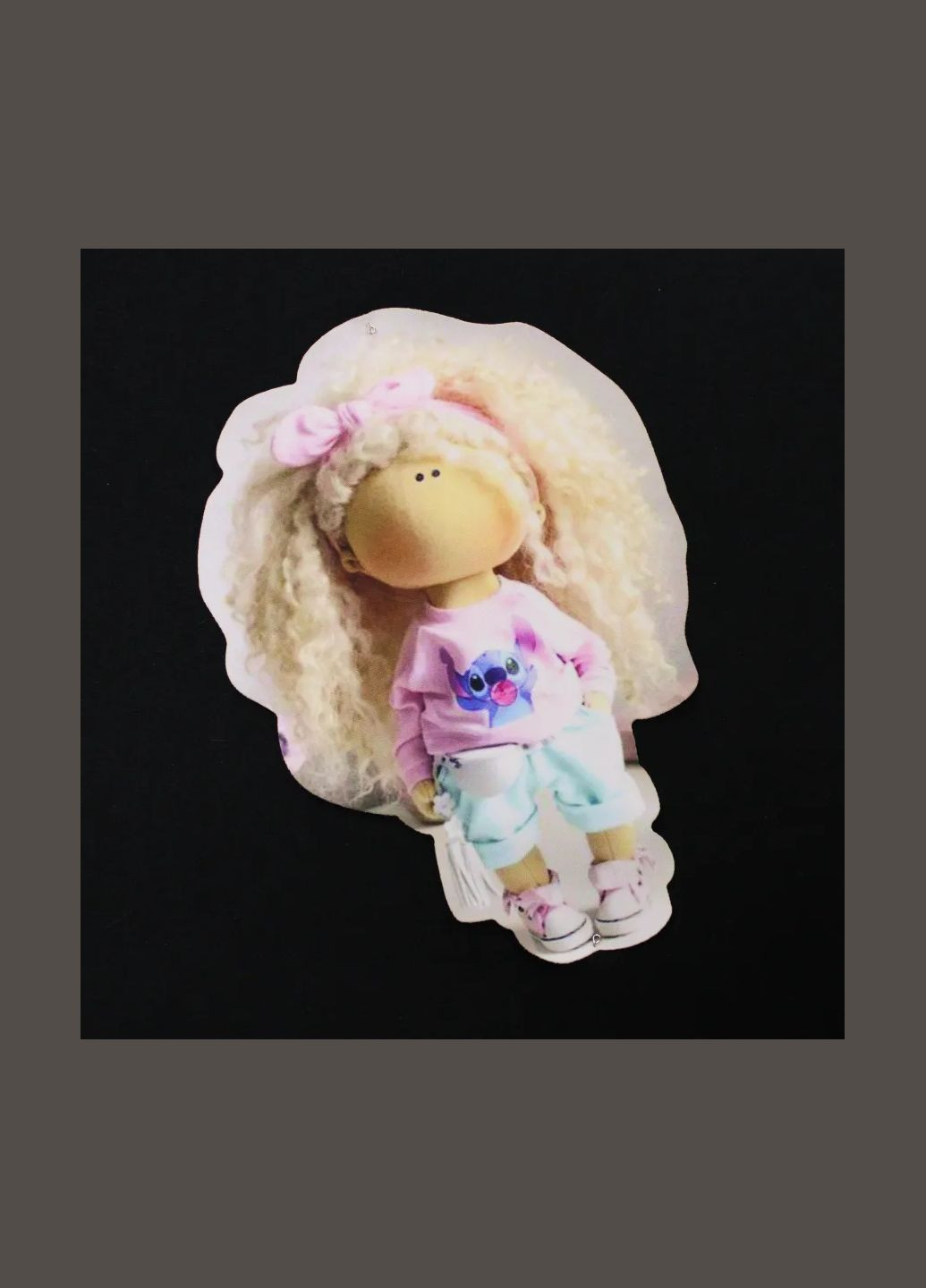 Нашивка тканева фігурна "Лялька кучерява" (4944) No Brand (335812112)