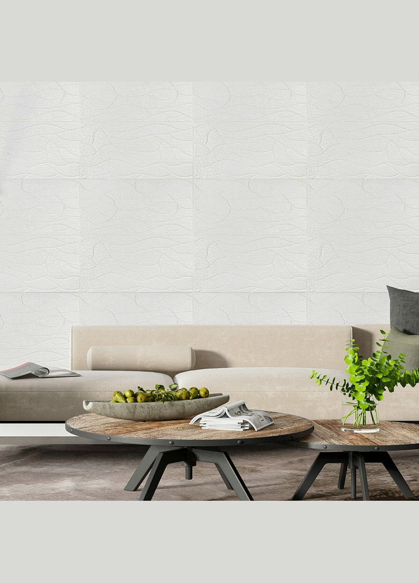 Панель 3D WHITE 700*700*6mm (D) SW-00001948 Sticker Wall (316101185)