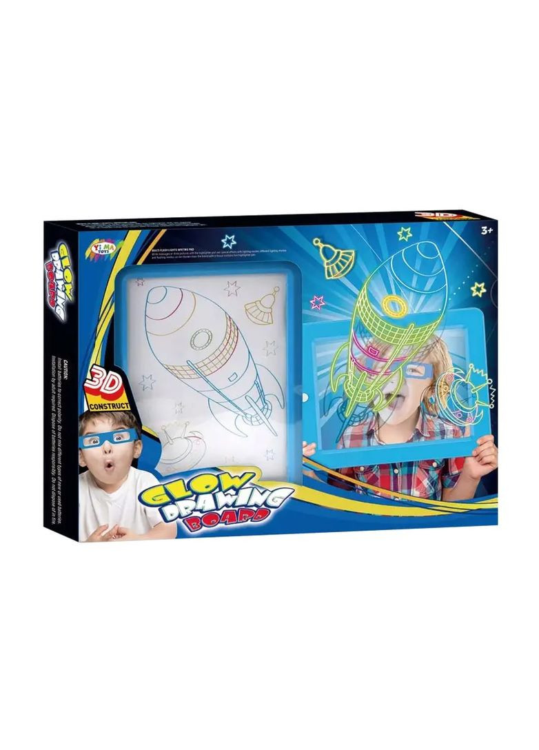 Дошка для малювання з 3D-ефектом та підсвіткою з пластику YM178 в асортименті YG Toys Нас5547 (370652181)