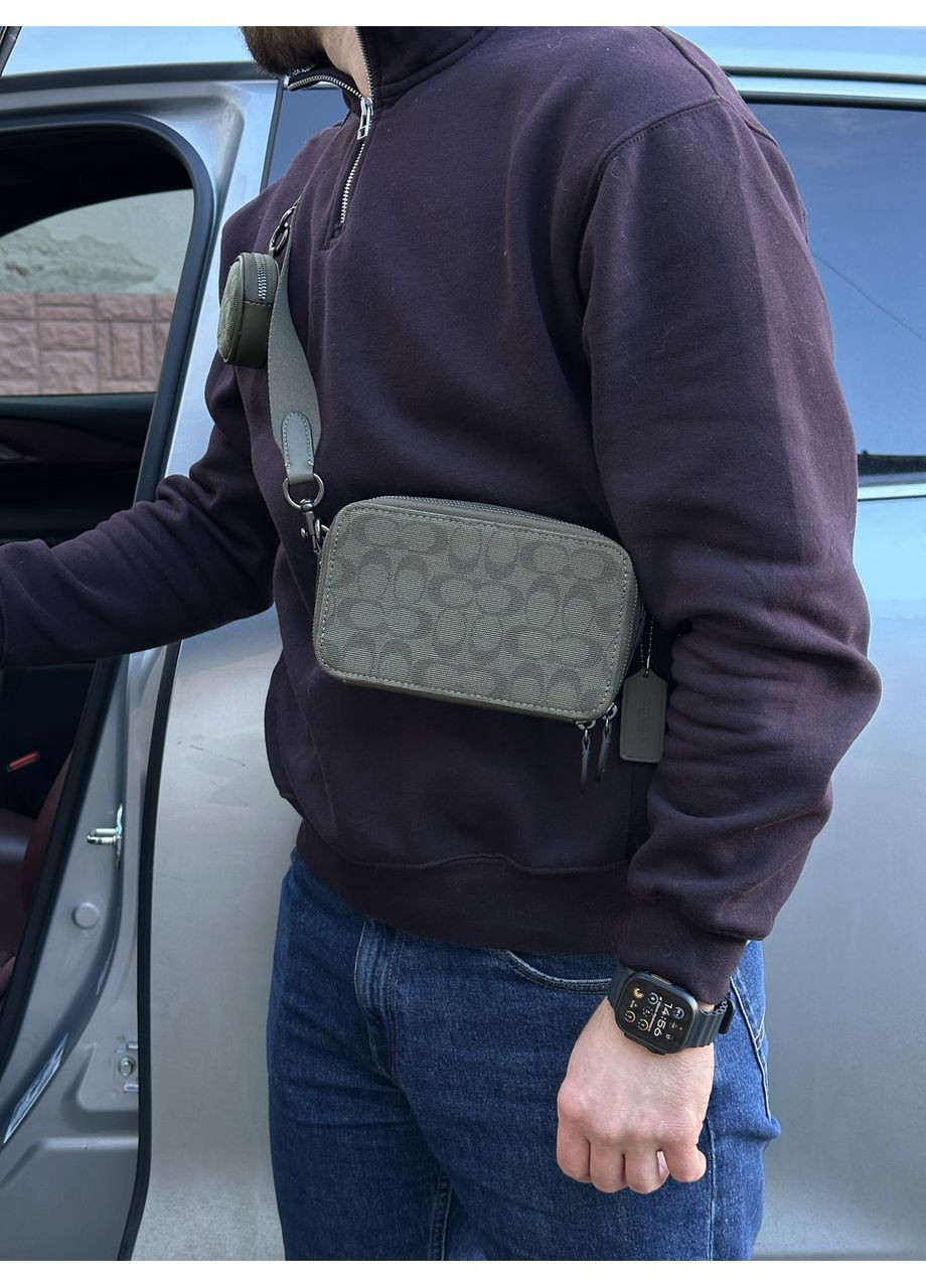 Сумка чоловіча Crossbody Bag 19 In Signature Canvas Jacquard No Brand (360502644)