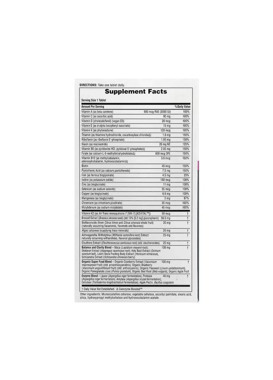 Мультивітаміни для чоловіків Her Journey Once Daily Multi Natures Plus 30 таблеток Nature's Plus (361116186)