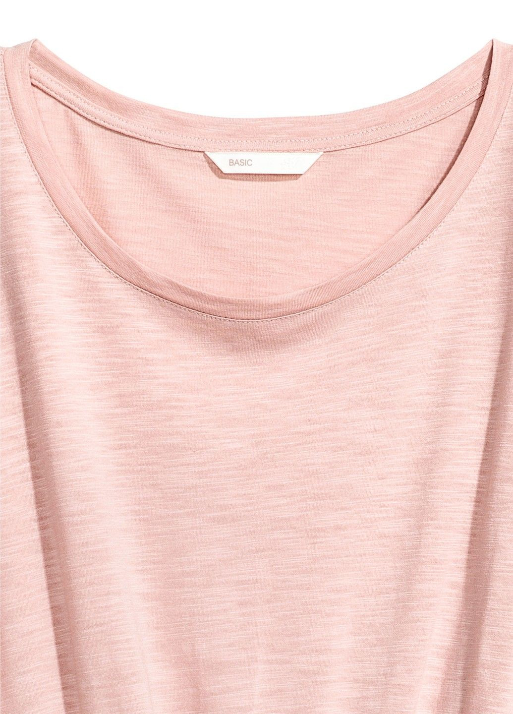 Светло-розовое кэжуал платье H&M меланжевое