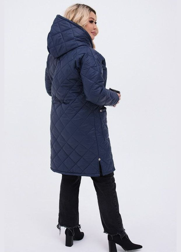 Синяя женская теплая стеганная куртка цвет синий р.48/50 449425 New Trend