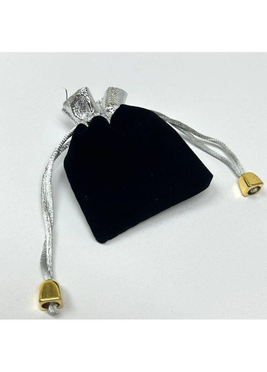 Мешок подарочный велюровый 7х9 см - черный с серебром Plus-plus (352743294)