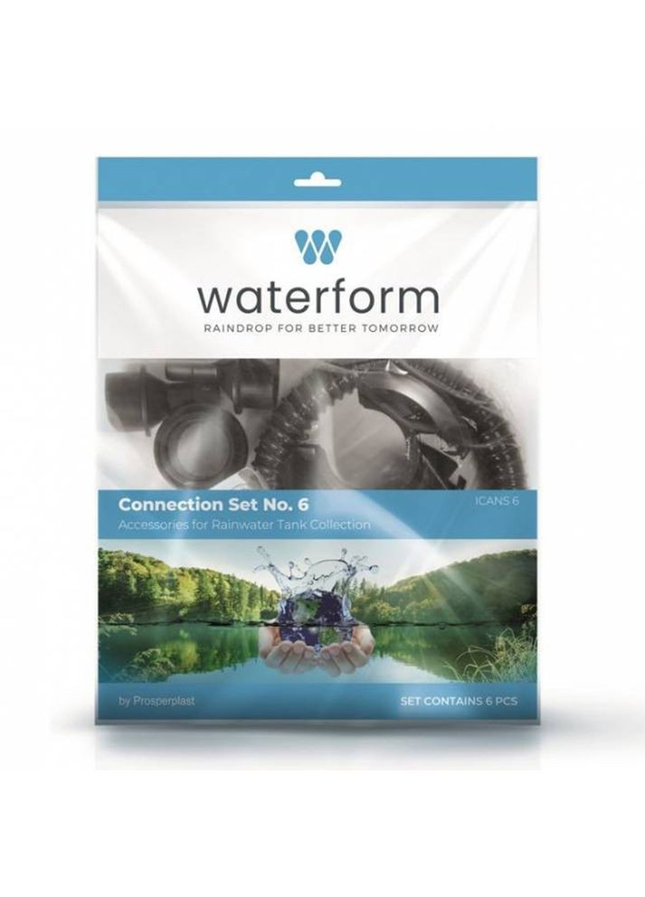 Комплект подключения для емкости для сбора дождевой воды Icanset 5 5905197368764 Prosperplast (369924941)