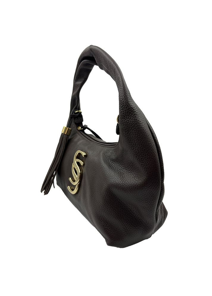 Сумка женская итальянская из натуральной кожи коричневая шоколадная на плечо 6828801938 Felicita (364503281)