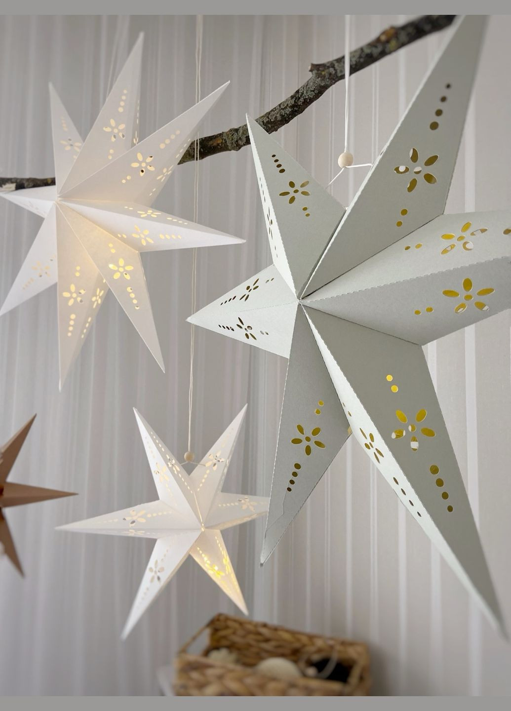 Зірка з підсвіткою 40 см. Новорічний декор Berezenchuk Handmade (311669526)