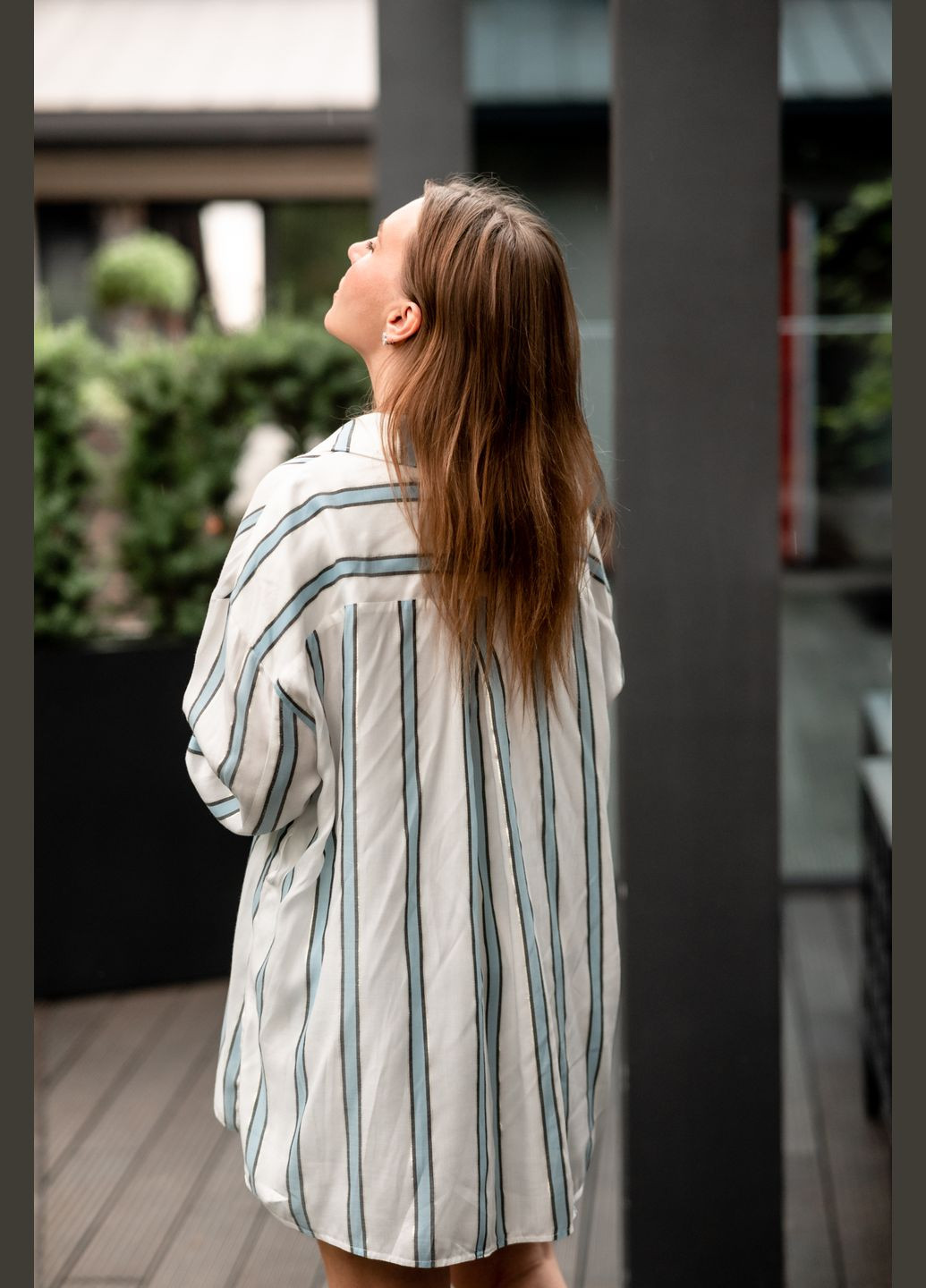 Футболка чорна з воланом ALNEST - (295689328)