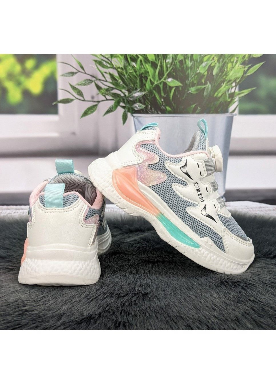 Сірі осінні кросівки дитячі для дівчинки Kimboo