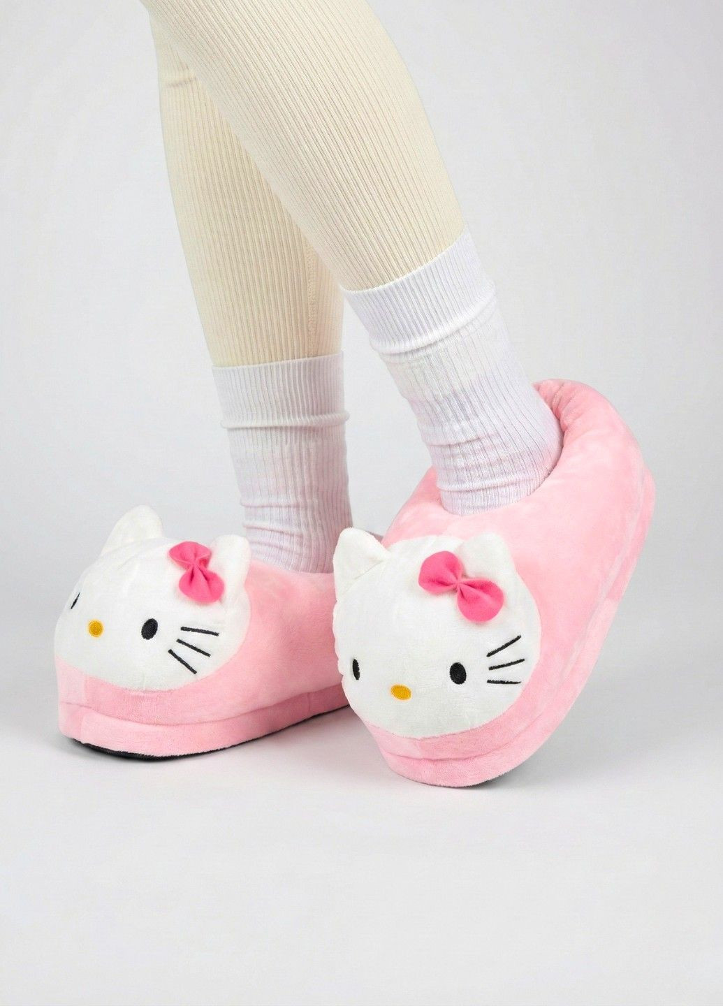 Капці іграшки Хеллоу Кітті домашні дитячі для кігурумі аніме рожеві плюшеві Lalapka (370858918)