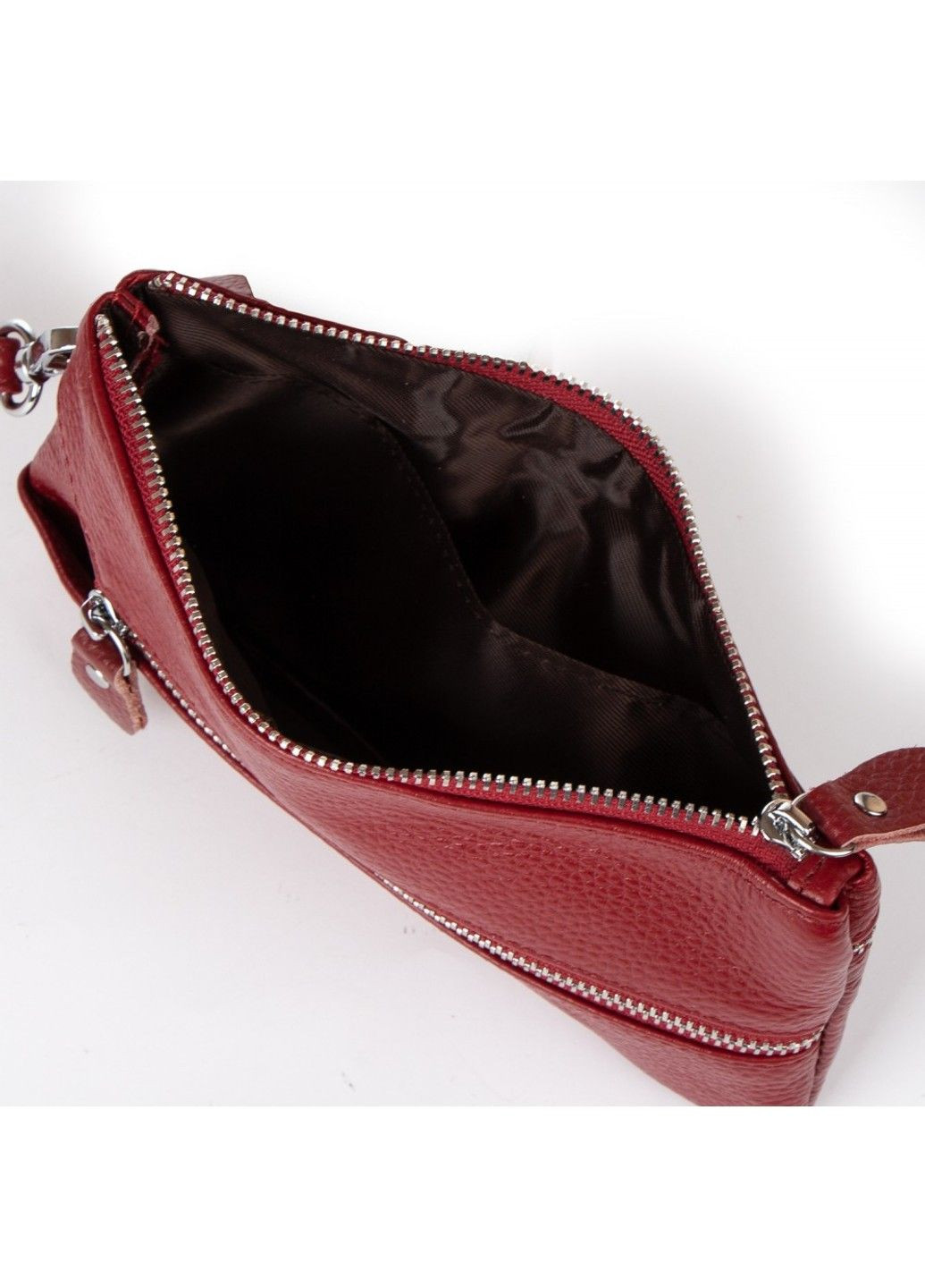 Женская кожаная косметичка-клюлчница Cosmetic bag 6001-A bordo Cossroll (293765239)