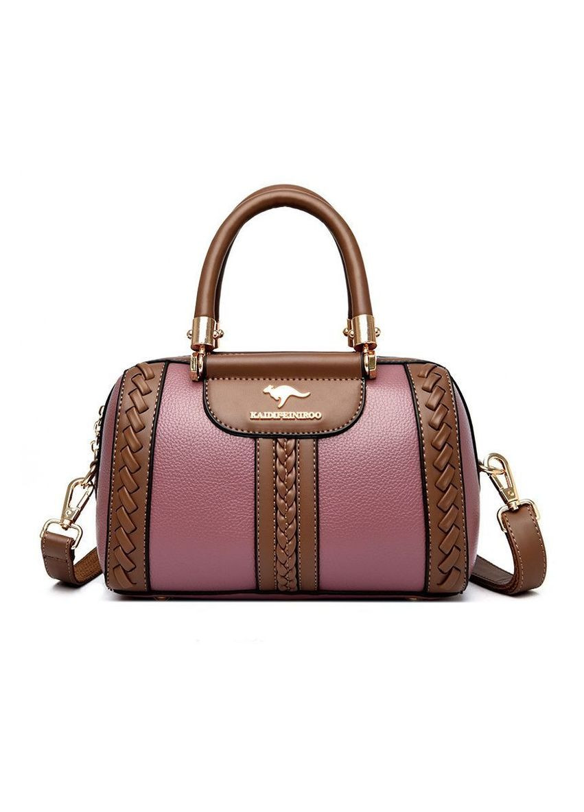 Сумка жіноча vintage боулер Glamo Pink Italian Bags (290253803)