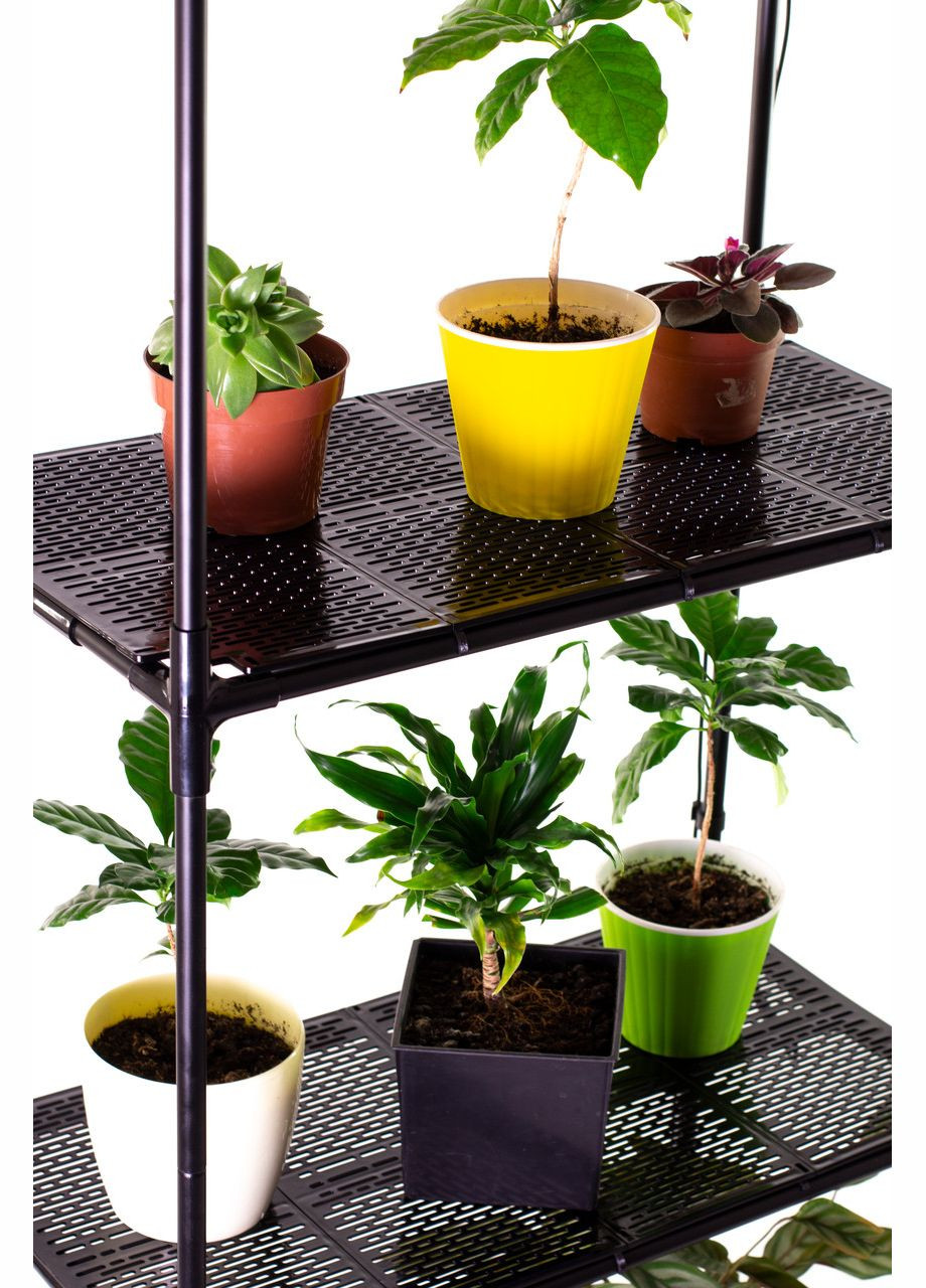 Підставка для квітів Lima 60 Metalight з фітосвітом (фітолампою) повного спектру. Стелаж для рослин з підсвічуванням Metaplant (300854252)