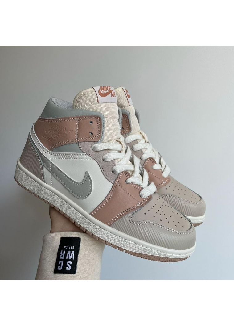 КРОСІВКИ ЖІНОЧІ NIKE AIR JORDAN 1 HIGH RETRO BEIGE НАЙК АІР ДЖОРДАН No Brand бежеві демісезони (368868084)