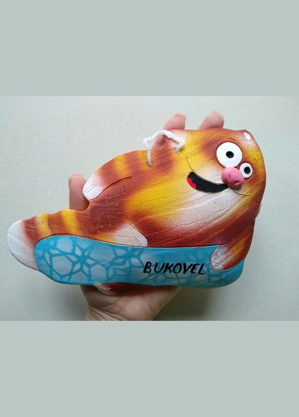 Керамическое настенное панно "Кот на сноуборде" Коти&Ангели (315049153)