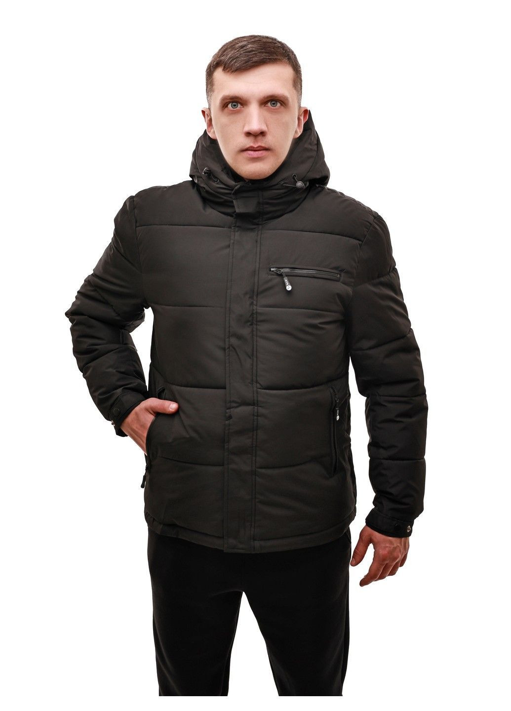 Черная зимняя куртка зимняя мужская TE