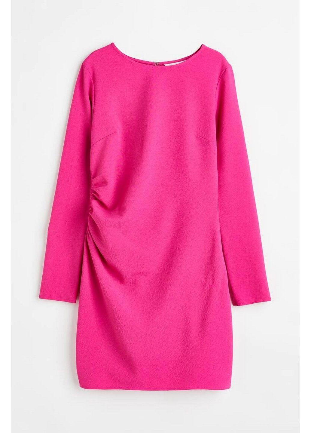 Розовое кэжуал платье H&M однотонное