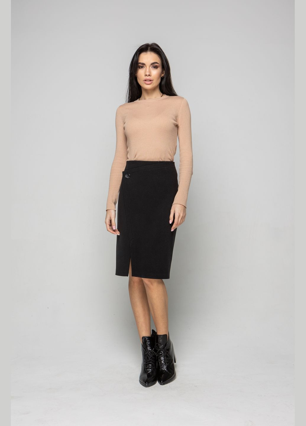 Черная серая юбка на подкладке CHIUAS