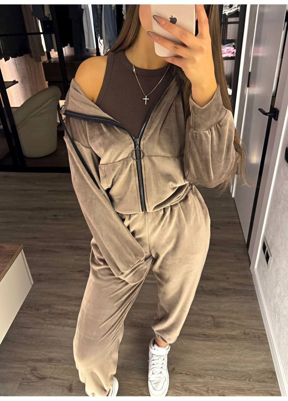 Велюровий костюм на хутрі 👼 (ЗАМІР В ОПИСІ) DK/DL Мода без кордонів (366030092)