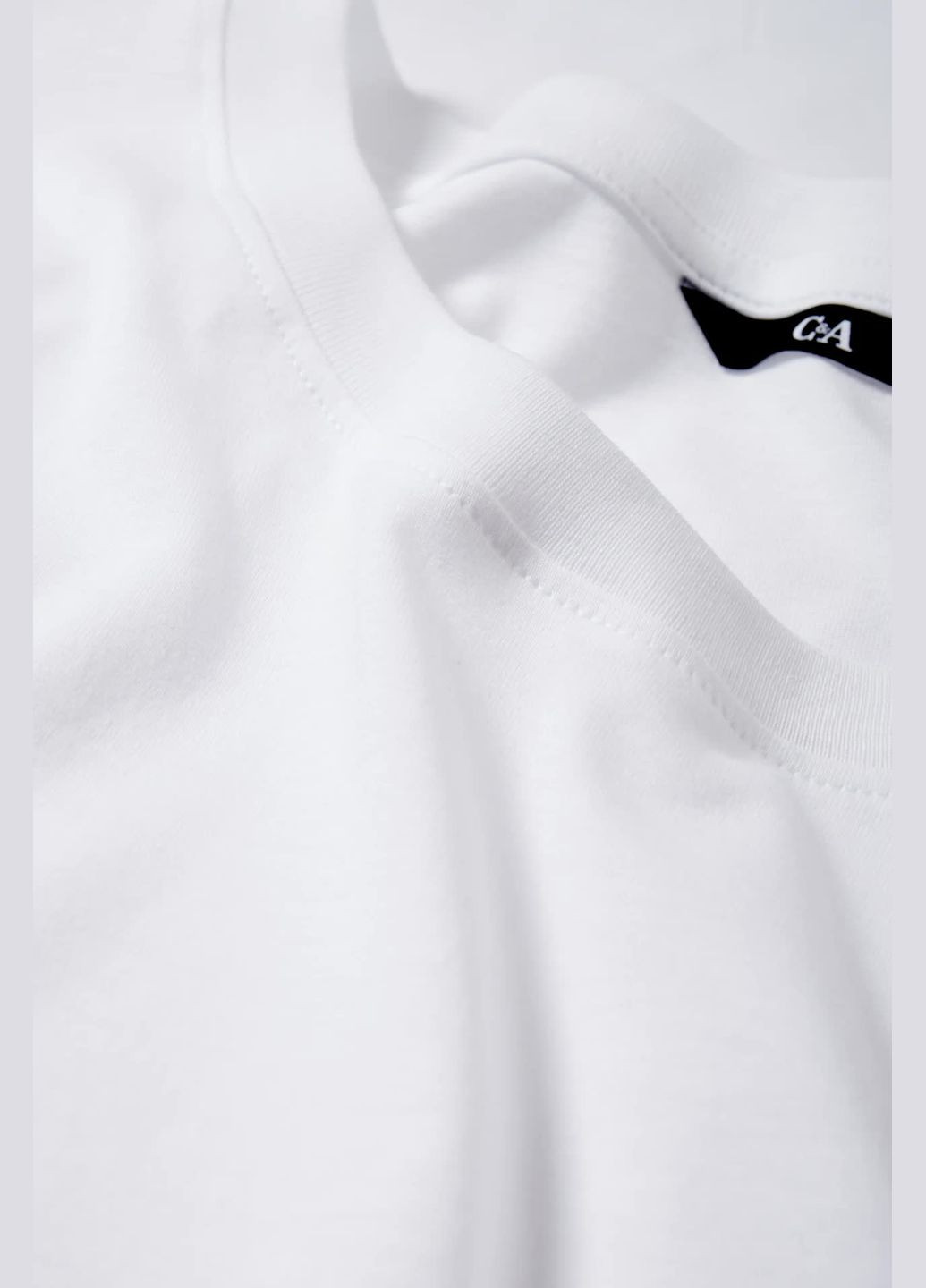 Біла футболка з бавовни C&A