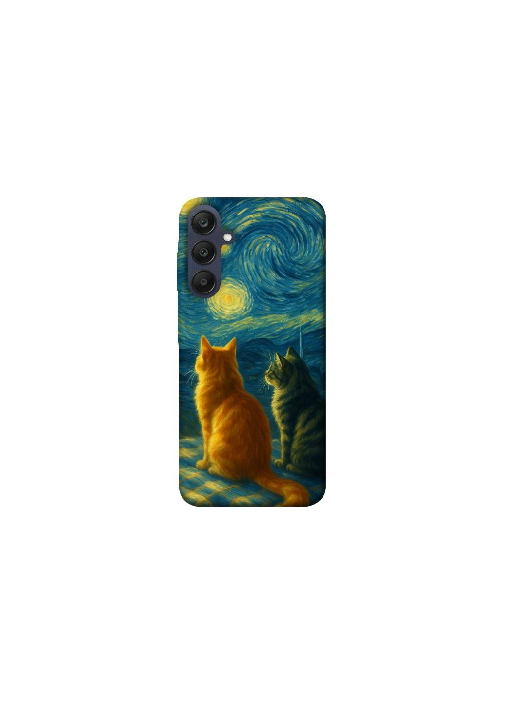 Чохол на Samsung Galaxy A25 5G Cats under the stars Frontalka (352224723)