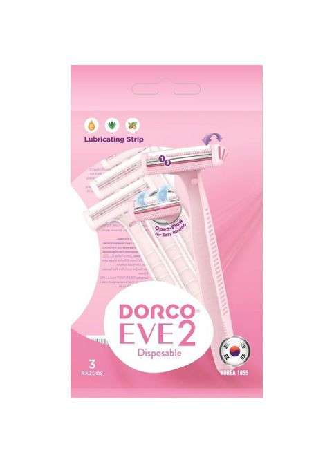 Бритва EVE 2 для жінок 2 леза 3 шт. (8801038594057) Dorco EVE 2 для жінок 2 леза 3 шт. (349822708)
